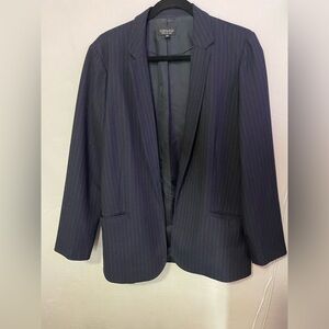 Topshop Navy Pinstripe Men's Blazer